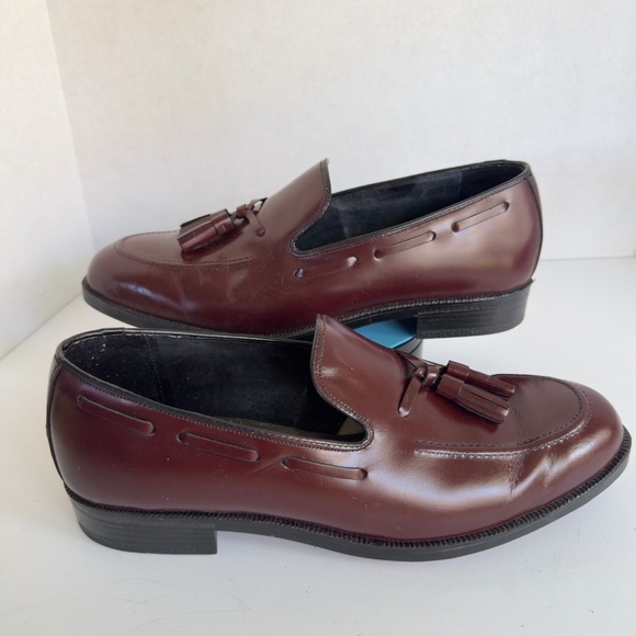Men's Vintage Dark Red Burgundy Tassel Loafers 9D Florsheim? - Picture 2 of 6